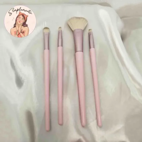 Set de Brochas Rosadas – 4 piezas esenciales